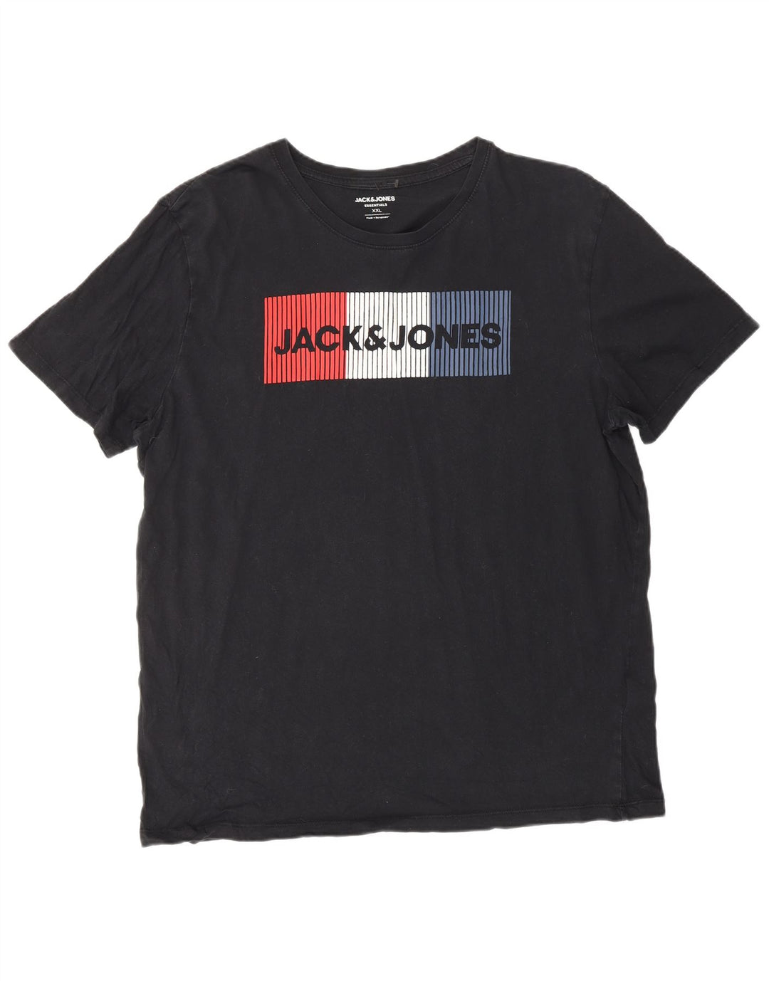 Jack & Jones Herre grafisk T-shirt top 2XL sort bomuld