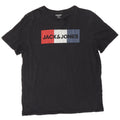 Jack & Jones Herre grafisk T-shirt top 2XL sort bomuld