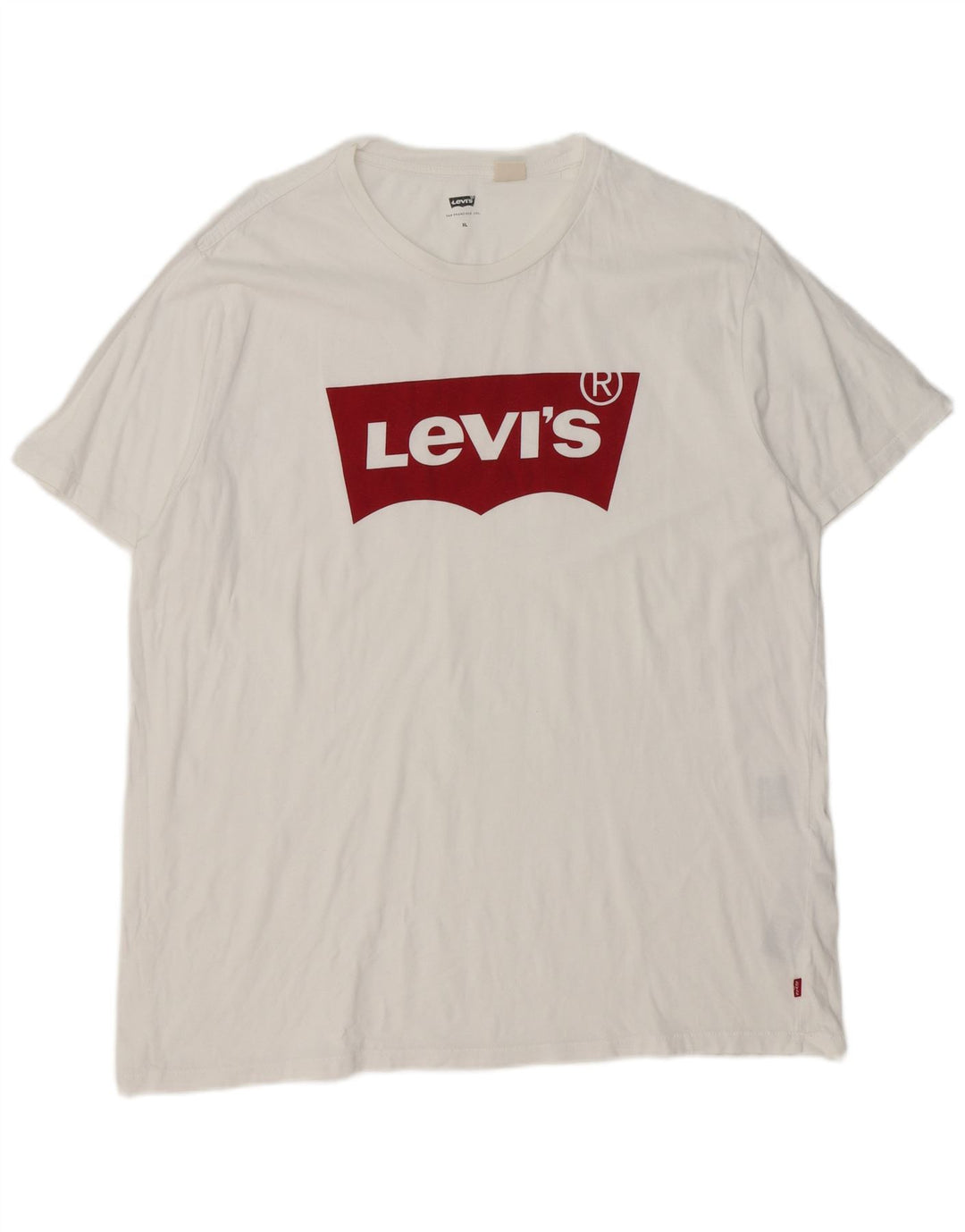 LEVI'S Mens Graphic T-Shirt Top XL White Cotton