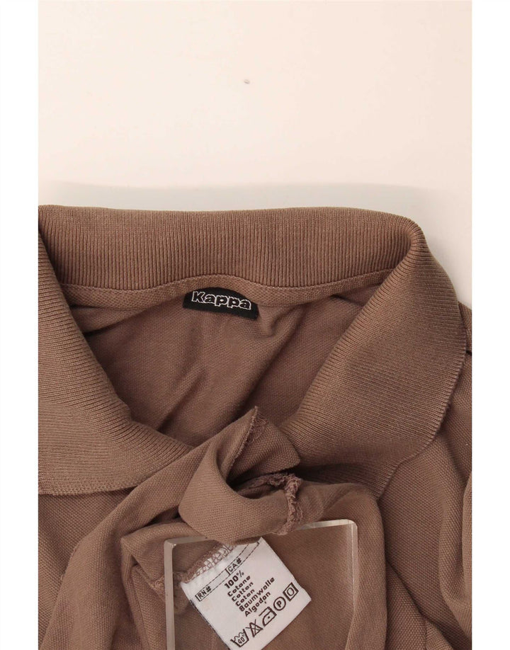 Kappa Langærmet Polo Shirt til mænd Stor brun bomuld