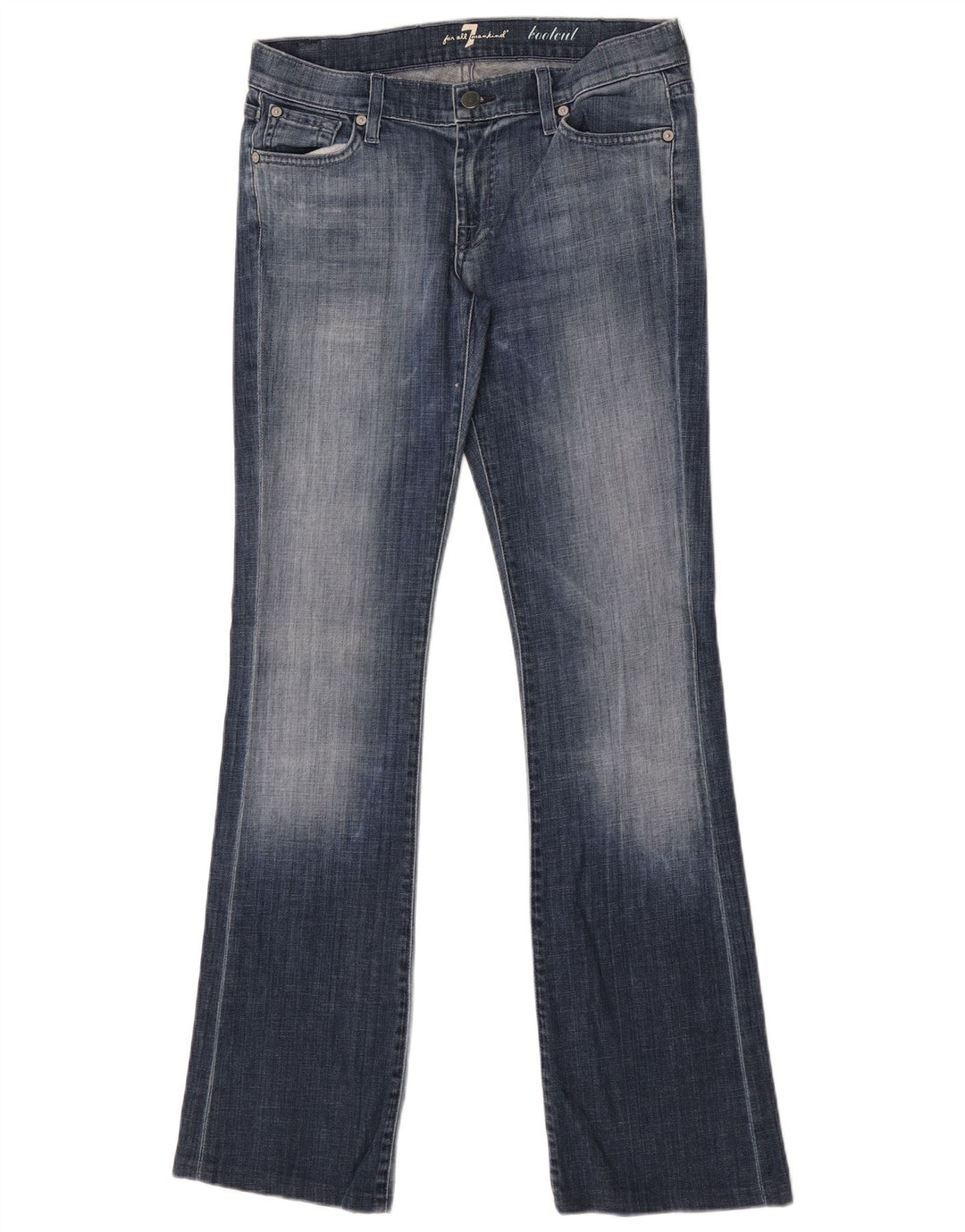 7 For All Mankind Dame Bootcut Jeans W28 L33 Blå Bomuld