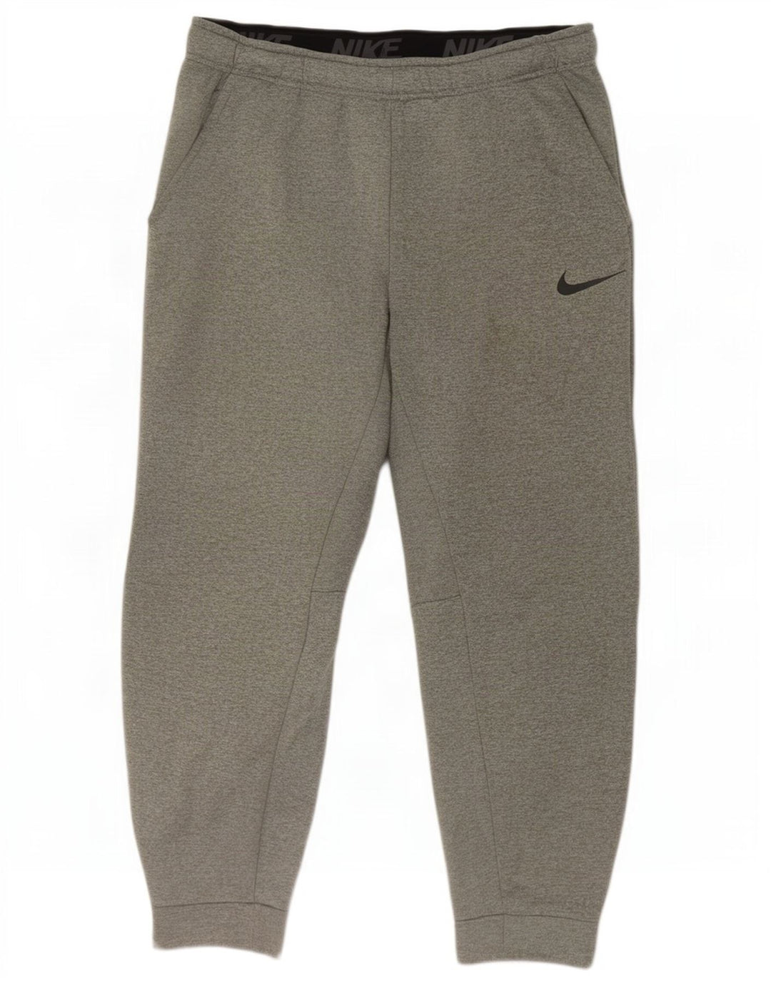 Nike Herre Dri Fit træningsdragt Bukser Joggers Large Grå Polyester