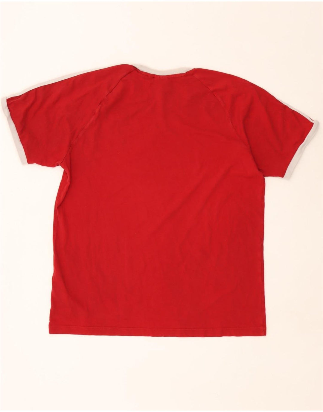 Adidas Herre T-Shirt Top XL Rød Bomuld