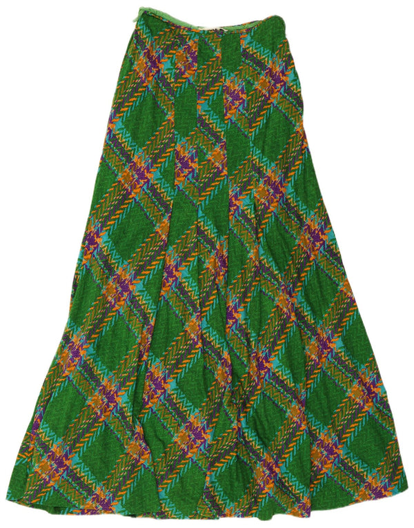 Vintage Dame A-Line nederdel IT 46 Large W26 Green Check