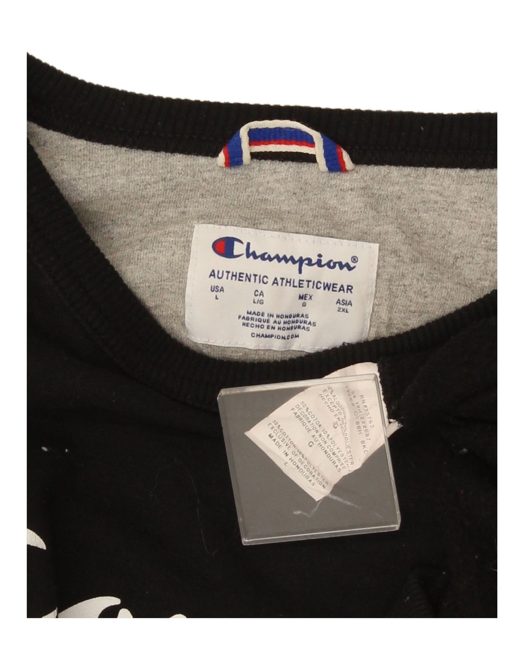 Champion Herre Grafisk Sweatshirt Jumper Stor Sort Bomuld