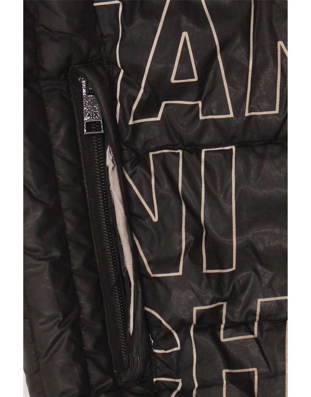 Armani Exchange Herre grafisk polstret jakke UK 40 Large Black