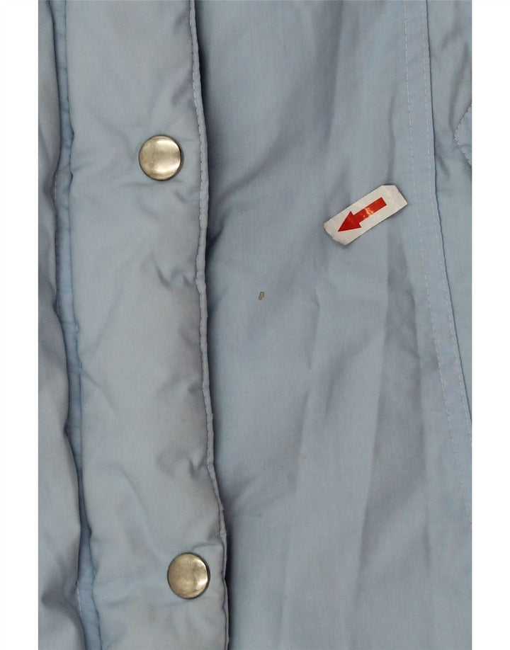 Vintage Dame Oversized Polstret Frakke EU 42 Large Blue