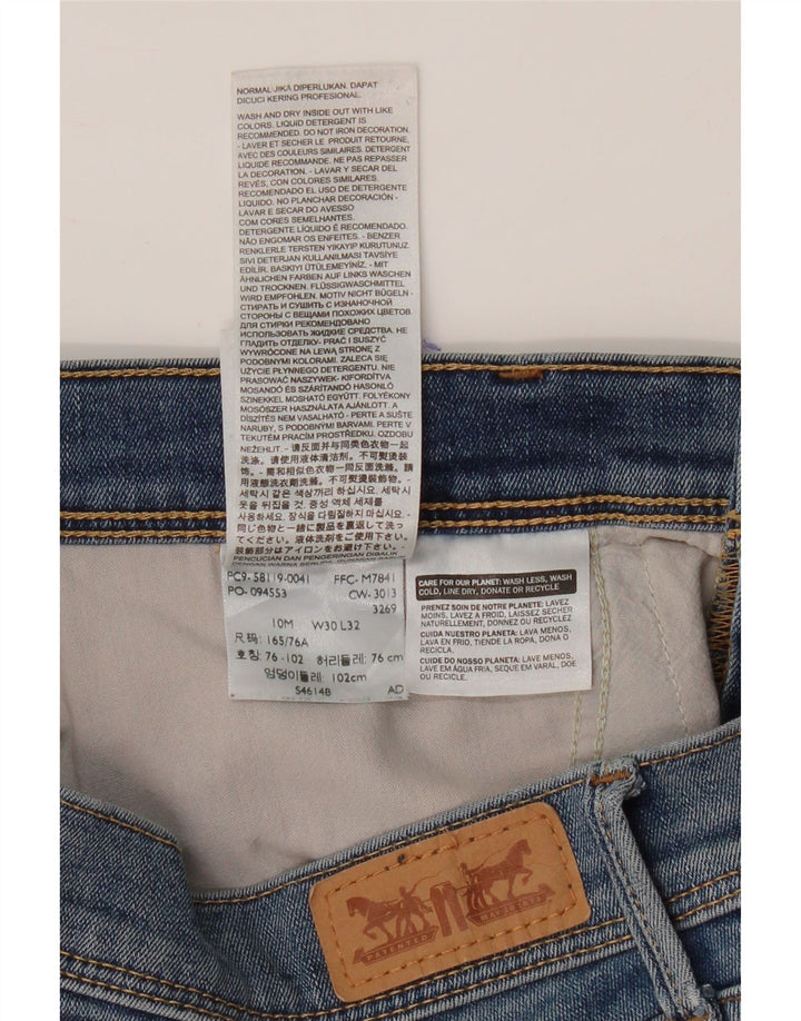 LEVI'S Womens Perfectly Slimming Straight Jeans W30 L26 Blue Cotton Vintage Levi's and Second-Hand Levi's from Messina Hembry 