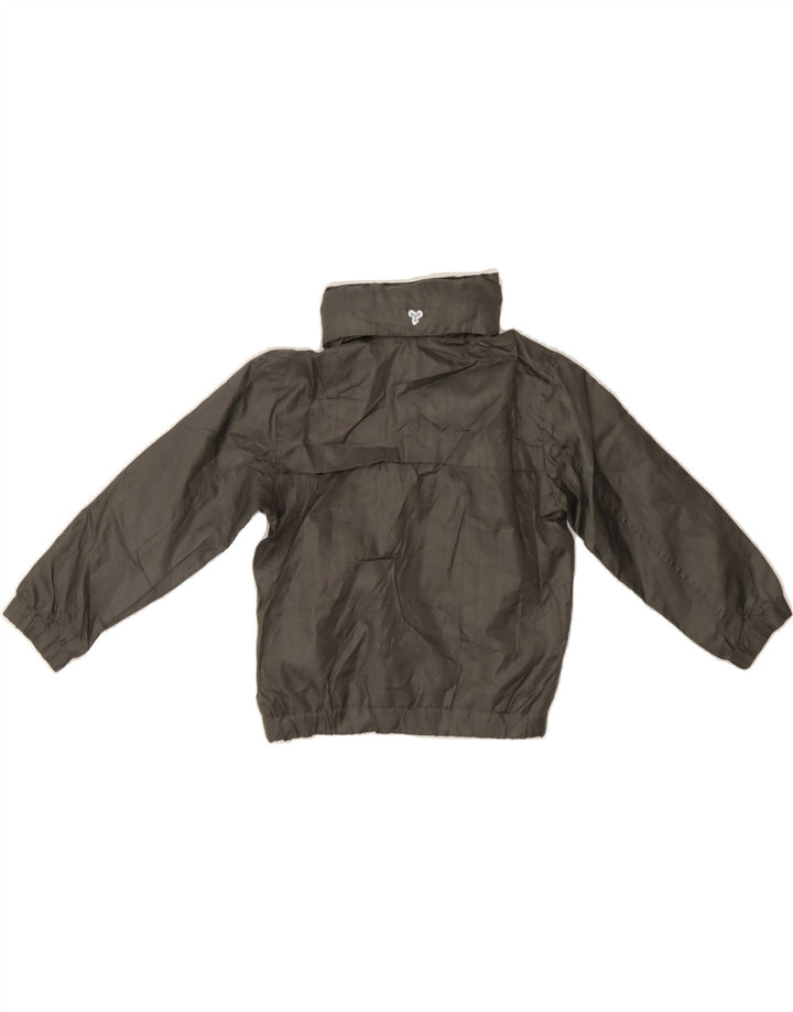 BRUGI Boys Graphic Hooded Rain Jacket 3-4 Years Khaki Polyester Vintage Brugi and Second-Hand Brugi from Messina Hembry 
