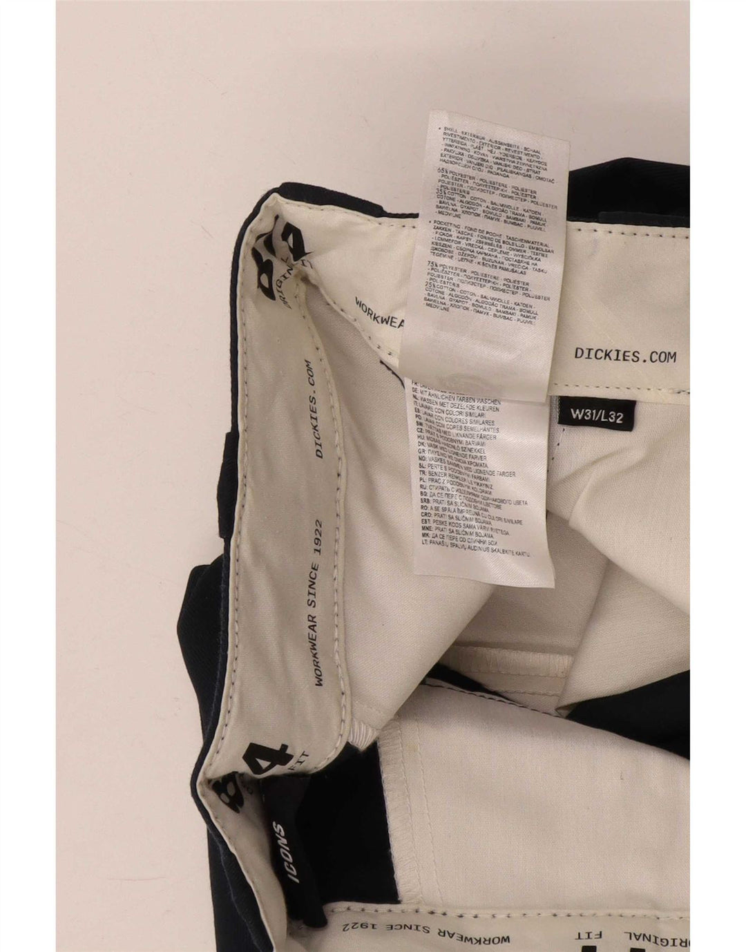 Dickies Straight Chino-bukser til mænd W31 L32 Marineblå polyester
