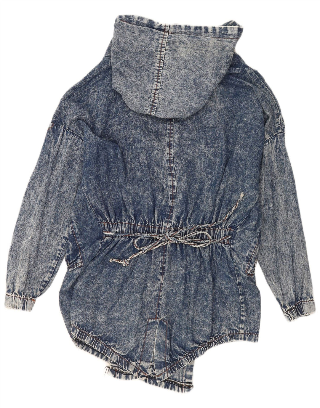 Vintage Dame Hætte Åben denimjakke UK 16 Large Blue