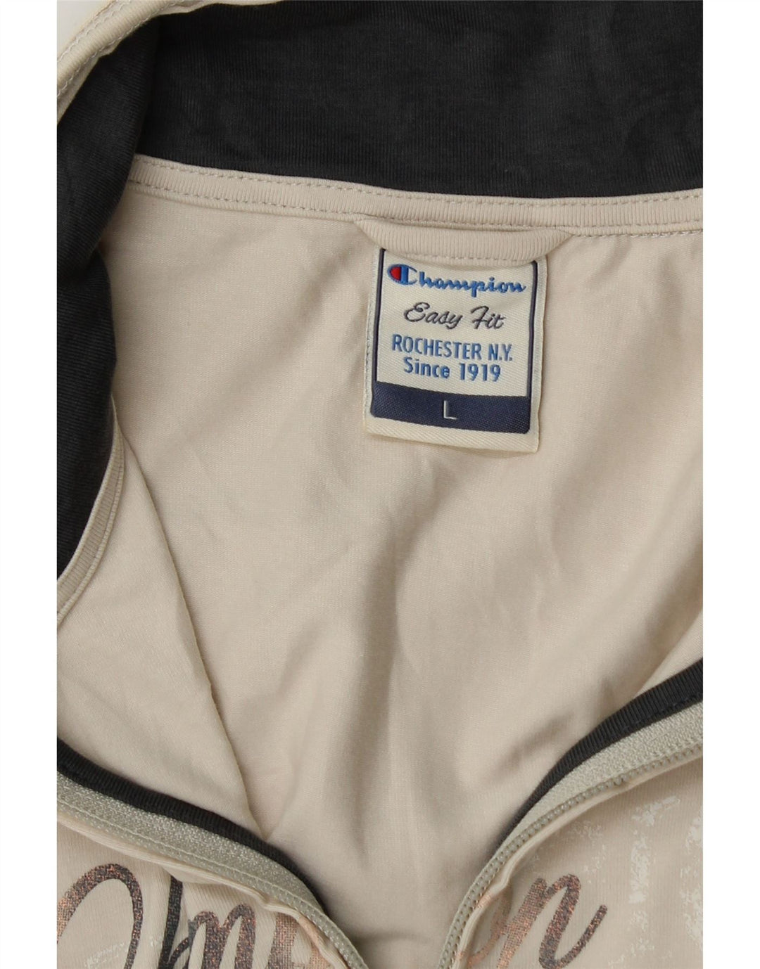 Champion Womens Easy Fit Grafisk træningsdragt Topjakke Stor Beige