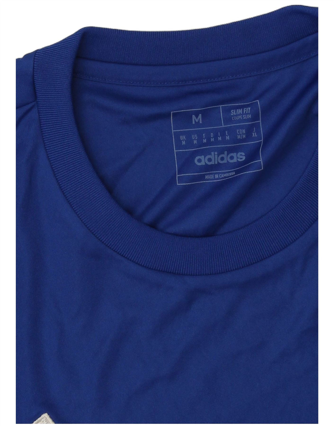 Adidas Herre Aeroready Slim Fit Grafisk T-Shirt Top Medium Blue Polyester