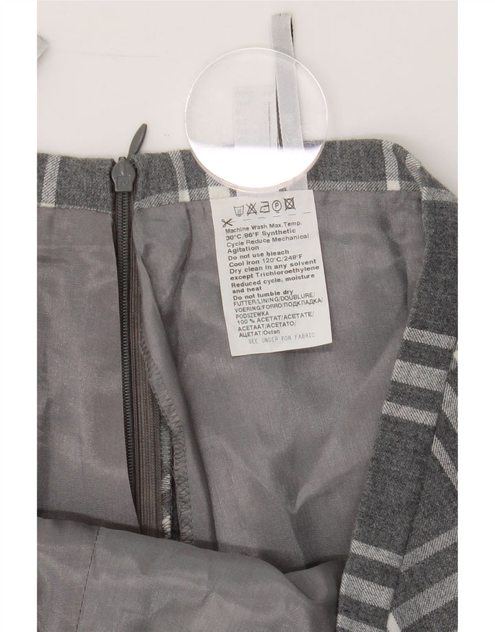 VINTAGE Womens Midi Skirt UK 18 XL W36  Grey Check Vintage Vintage and Second-Hand Vintage from Messina Hembry 