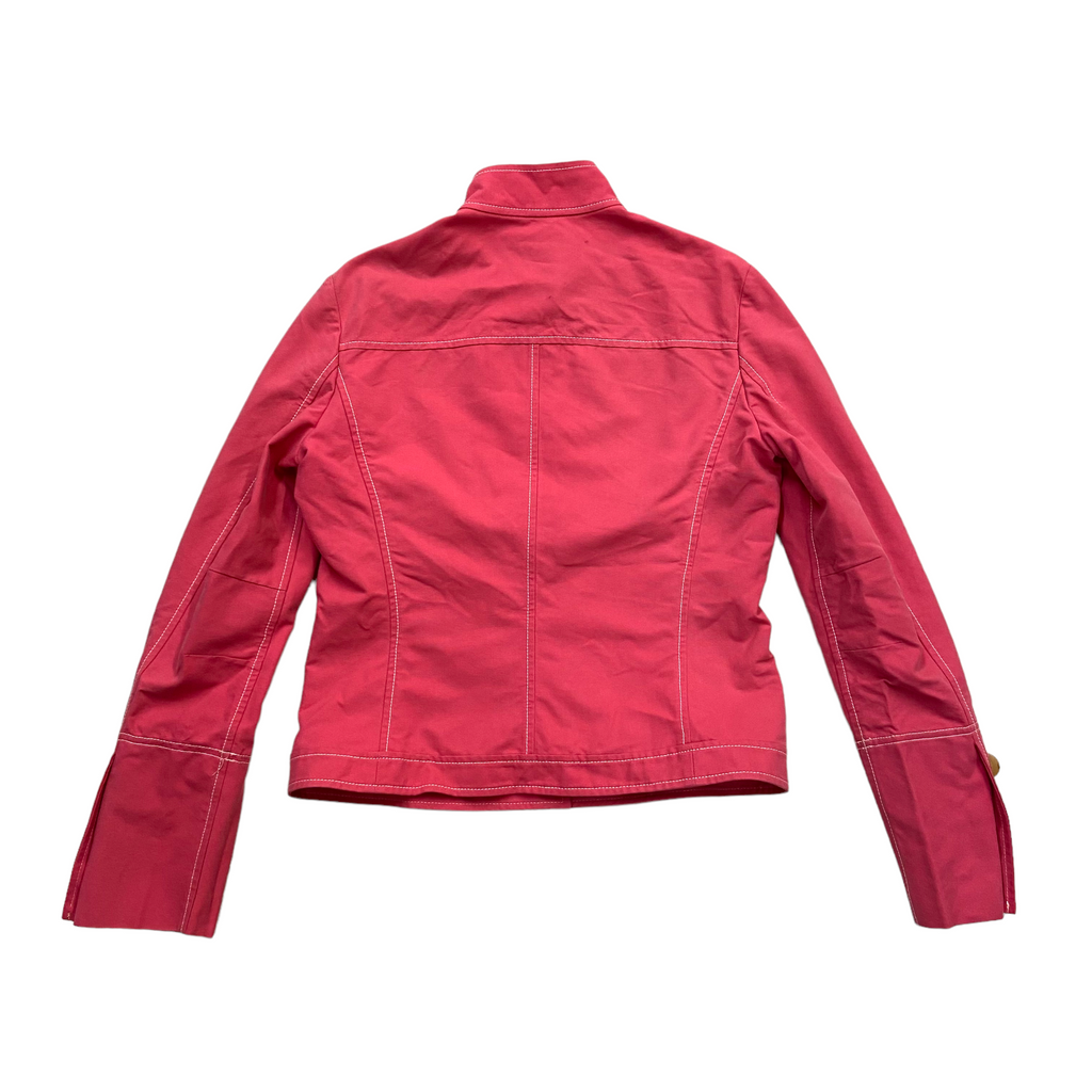 Michael Kors Womens Jacket | Vintage High End Designer Pink Button Up Cotton Vintage Messina Hembry and Second-Hand Messina Hembry from Messina Hembry 
