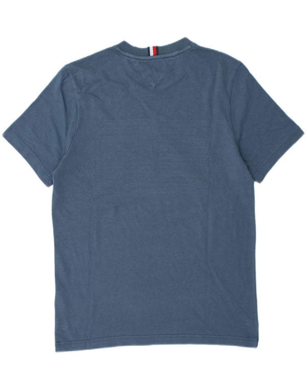 Tommy Hilfiger Herre Regular Fit Grafisk T-Shirt Top Lille Blå Bomuld