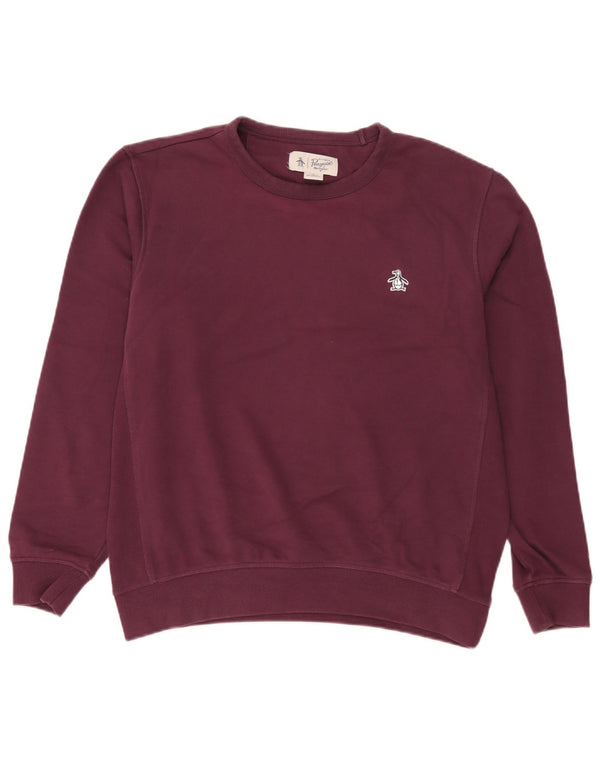Penguin Herre Sweatshirt Jumper Medium Bourgogne Bomuld