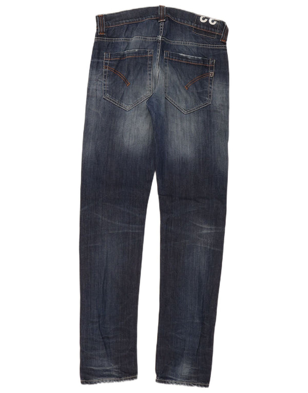 DONDUP Straight Jeans til mænd W33 L33 Marineblå Bomuld
