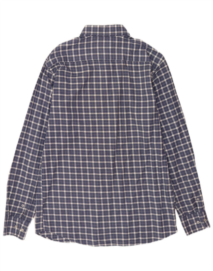 Massimo Dutti Herre Flanellskjorte Medium Navy Blue Check