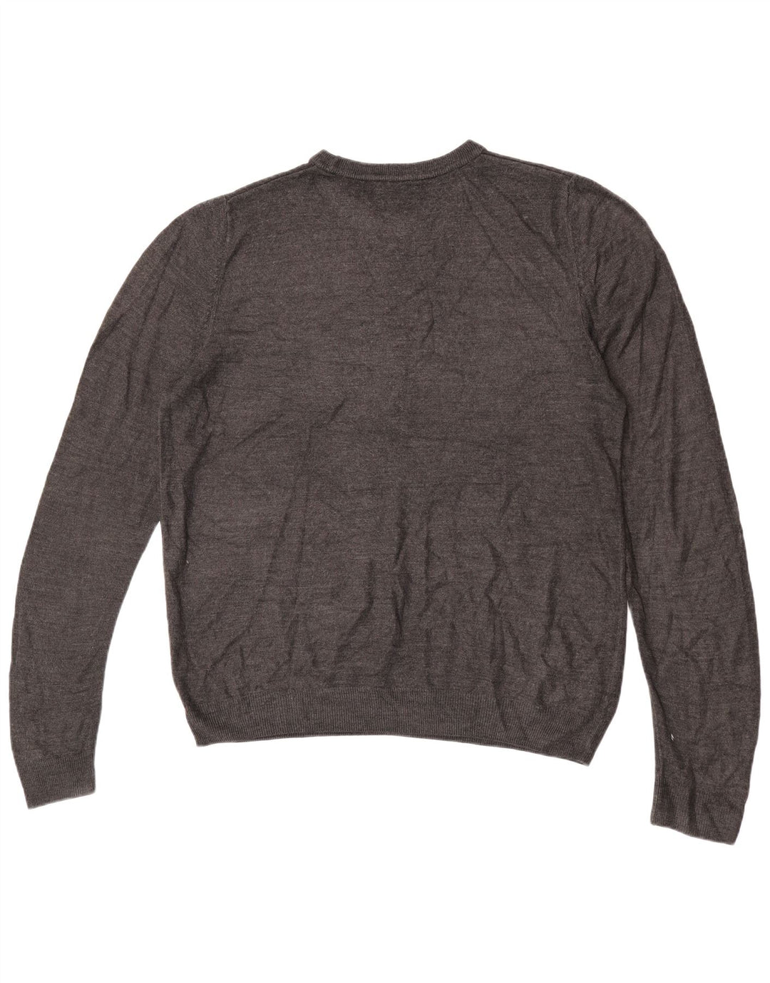 Marks & Spencer Herre sweater med rund hals, stor grå akryl