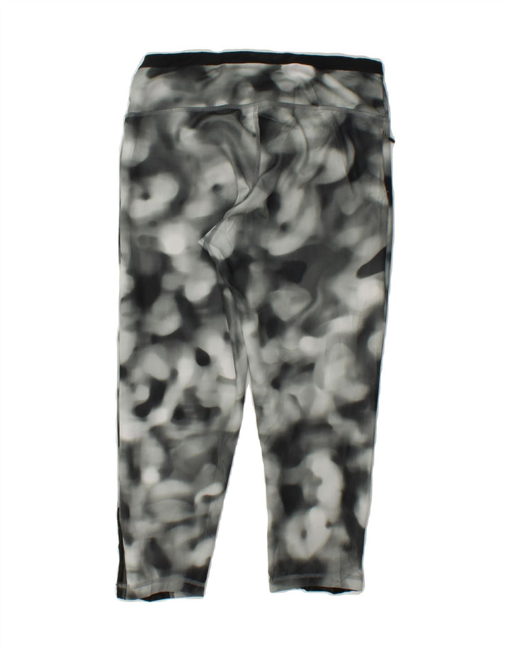 ADIDAS Womens Supernova Capri Leggings UK 8/10 Small  Black Tie Dye Vintage Adidas and Second-Hand Adidas from Messina Hembry 