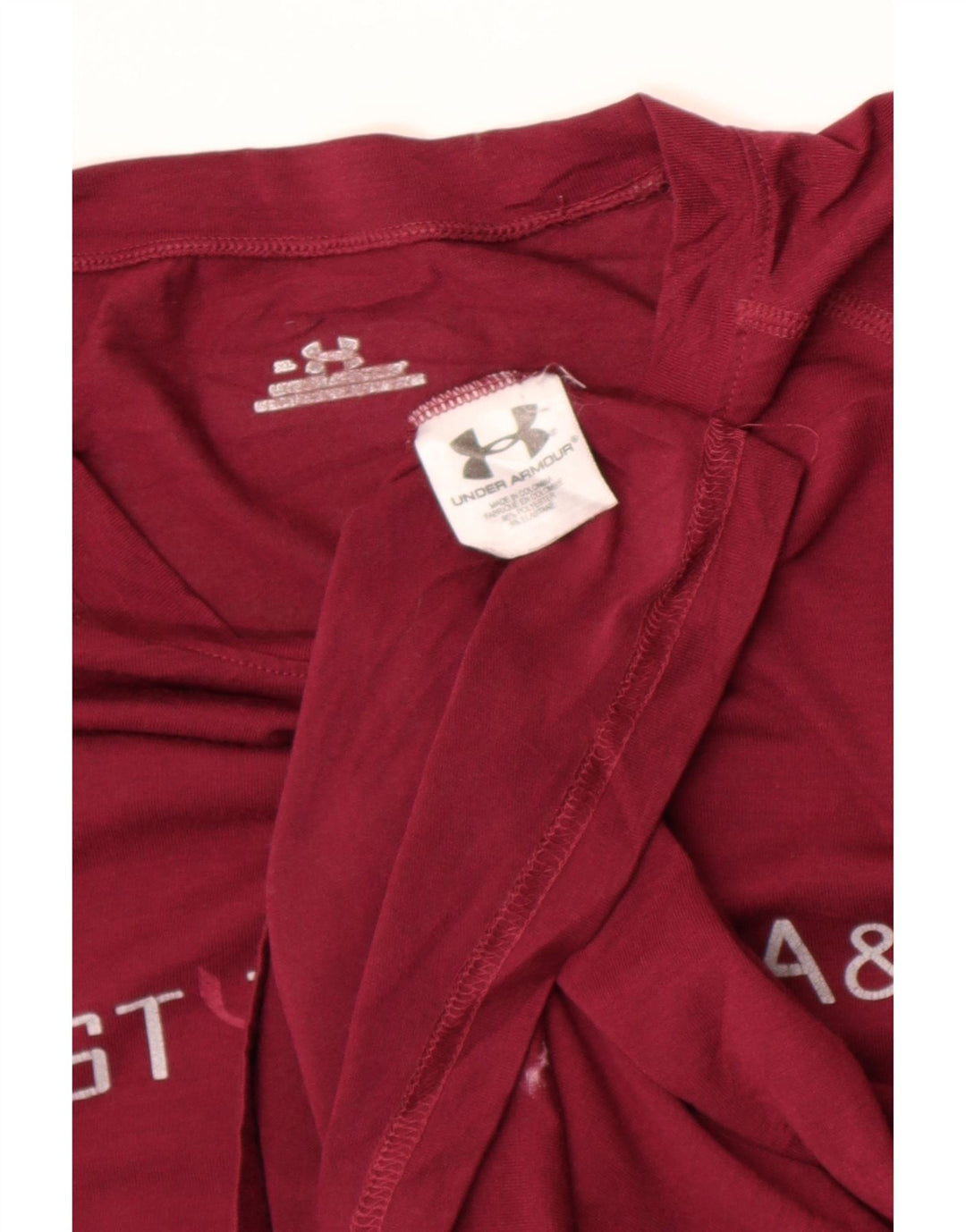 Under Armour Herre Grafisk Top Langærmet XL Burgundy Polyester