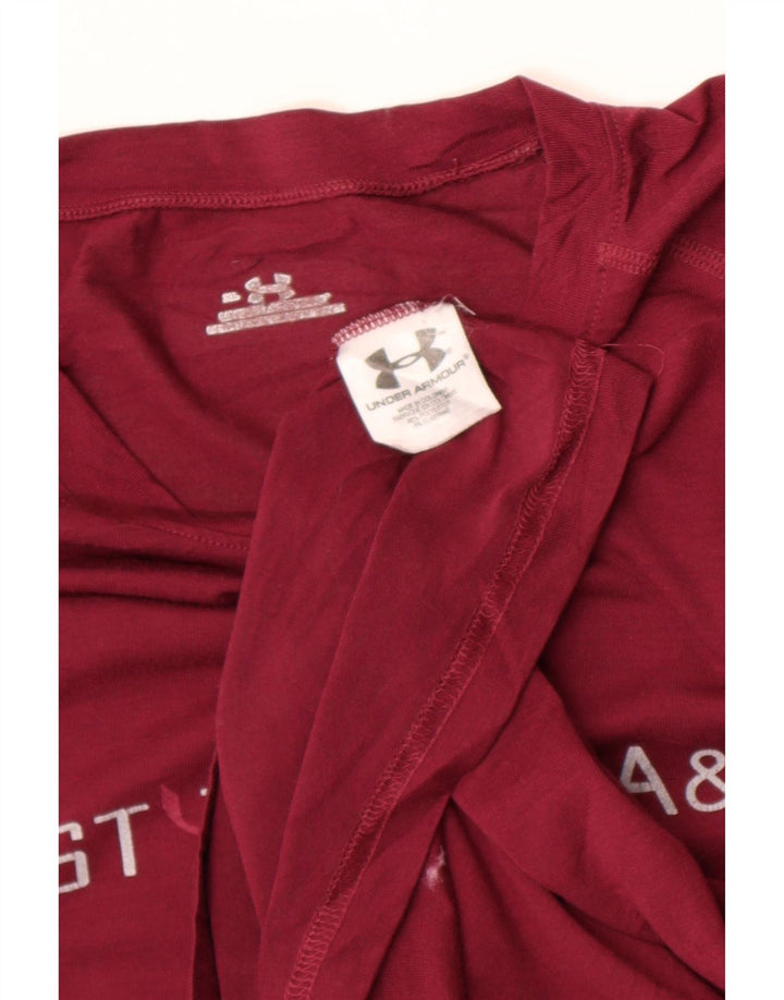 Under Armour Herre Grafisk Top Langærmet XL Burgundy Polyester