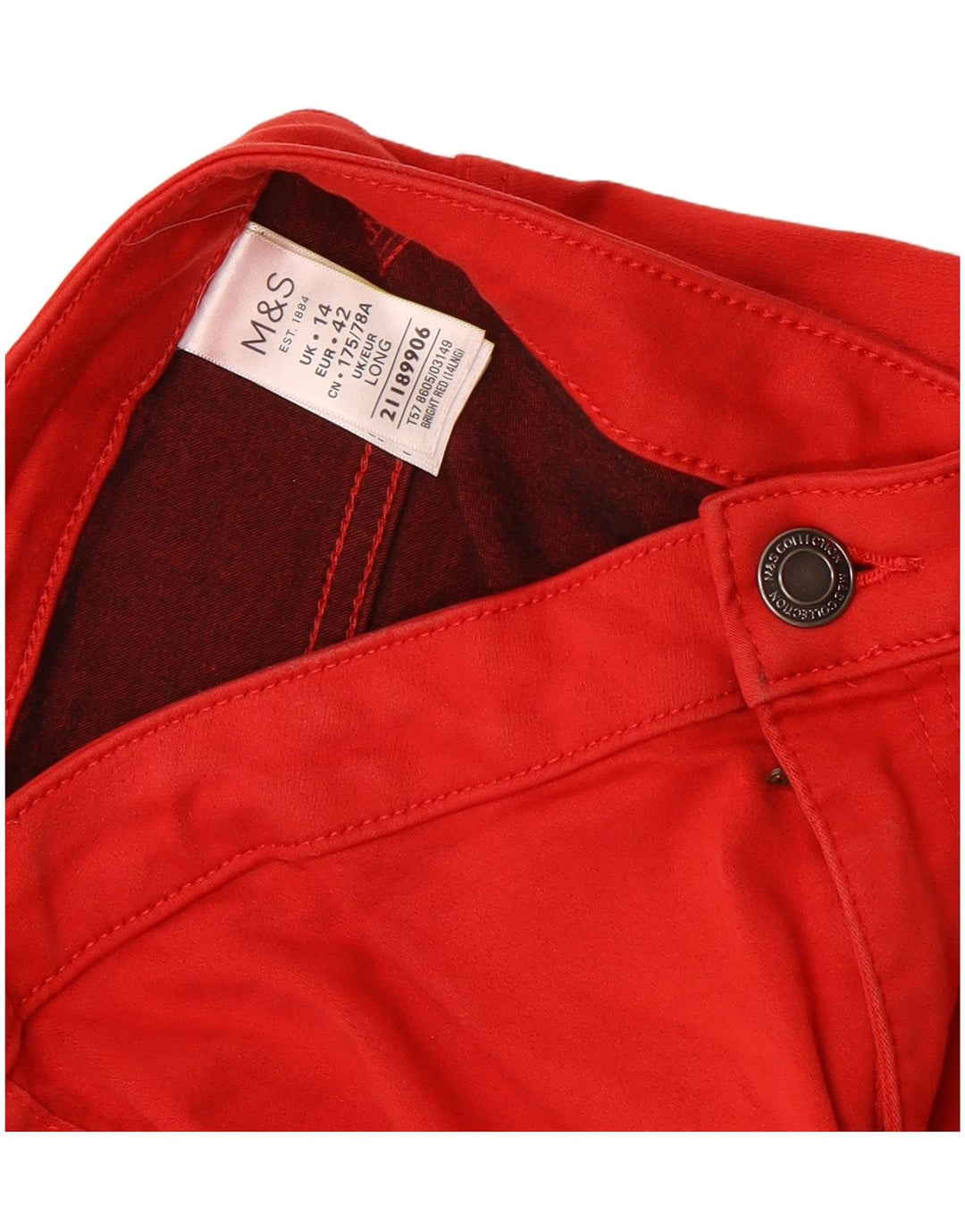 Marks & Spencer Casual Bukser til kvinder UK 14 Medium W30 L31 Rød