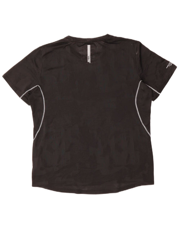 Superdry Mens T-Shirt Top 2XL Black Camouflage Polyester