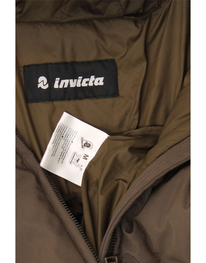 Invicta Polstret hættejakke til kvinder UK 14 Medium Brown Colourblock