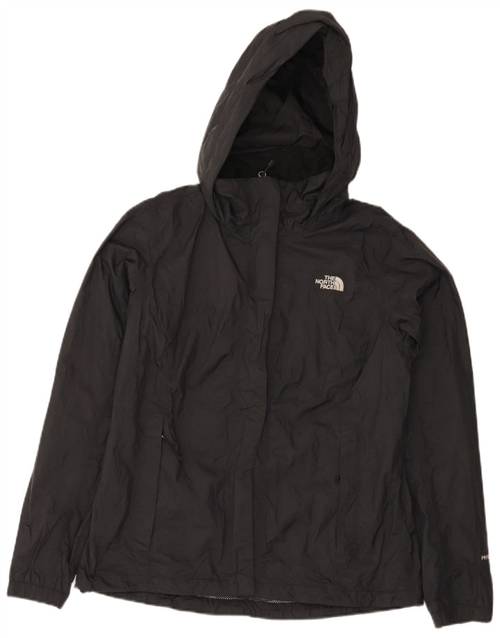 The North Face Regnjakke med hætte til kvinder UK 14 Medium Sort Nylon