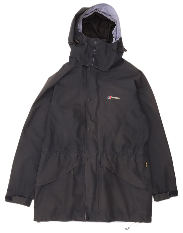 Berghaus Dame Oversized Hooded Windbreaker Jacket UK 16 Large Navy Blue
