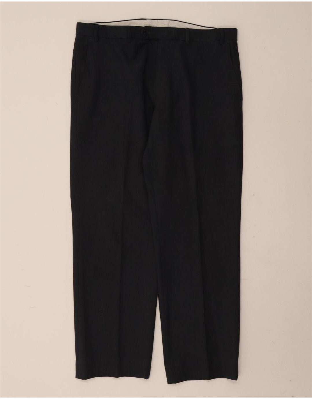 Marks & Spencer Straight Suit Bukser til mænd W36 L29 Marineblå polyester