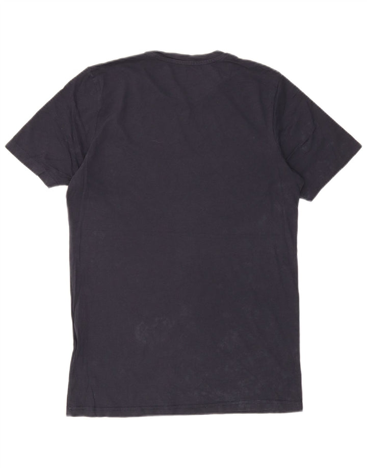 Jack & Jones Herre grafisk T-shirt Top Medium Marineblå Bomuld