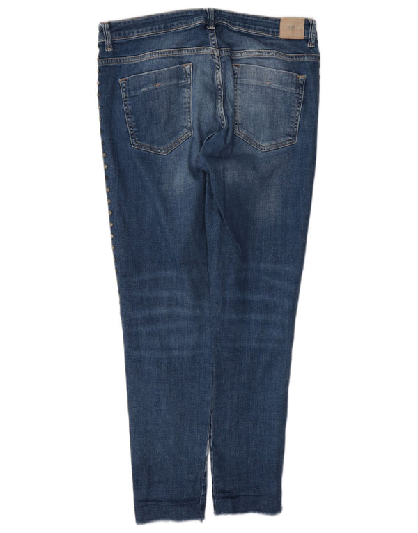 Zara Dame Skinny Jeans EU 42 Large W32 L27 Navy Blue