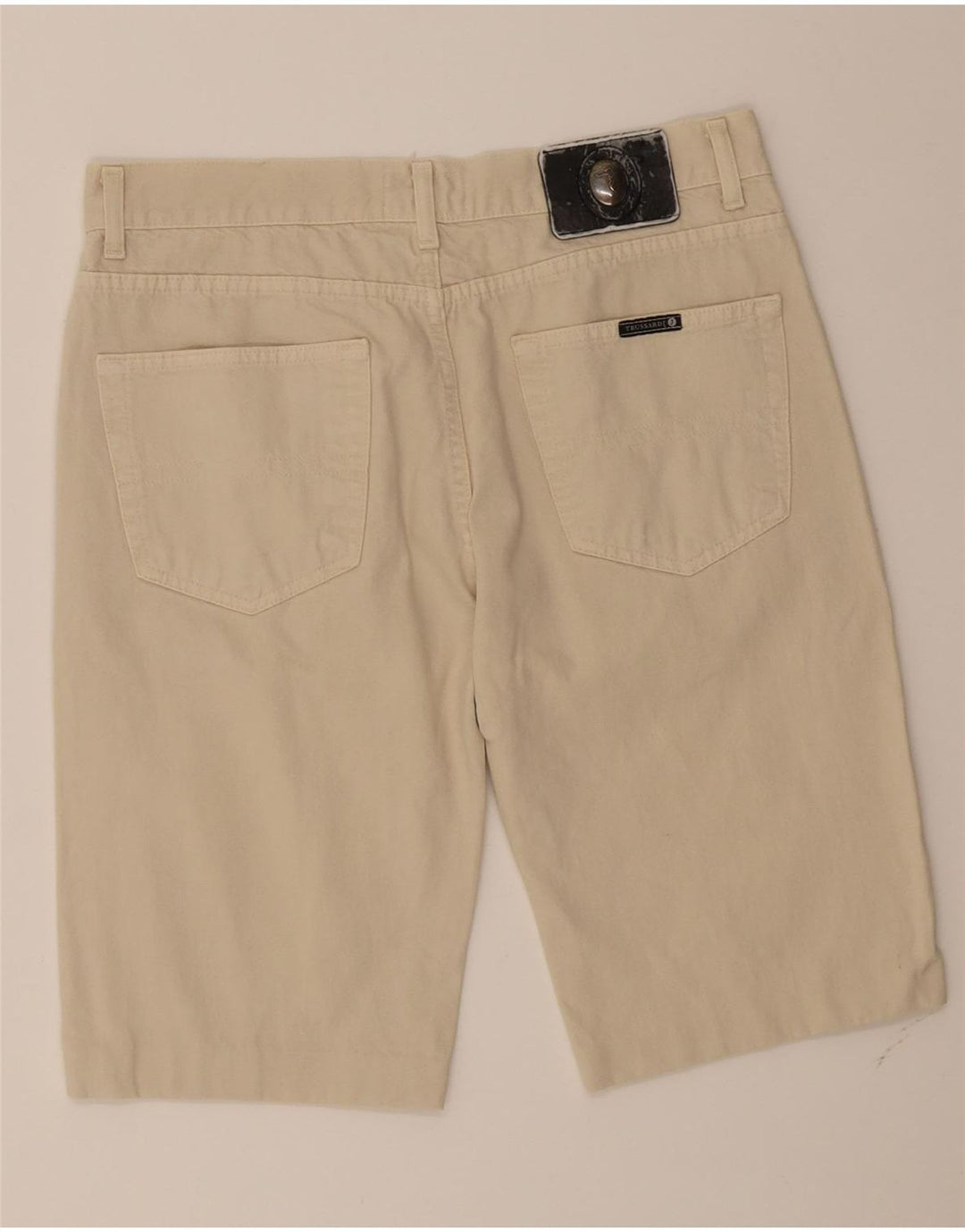 TRUSSARDI Mens Casual Shorts W32 Medium Beige Cotton Vintage Trussardi and Second-Hand Trussardi from Messina Hembry 