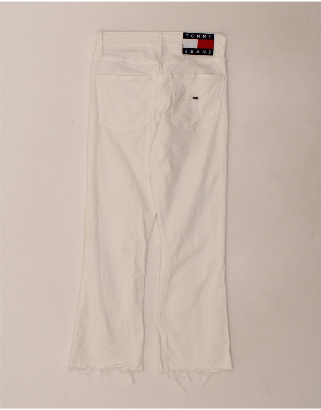 TOMMY HILFIGER Womens Flare Flared Jeans W25 L25 White Cotton Classic Vintage Tommy Hilfiger and Second-Hand Tommy Hilfiger from Messina Hembry 