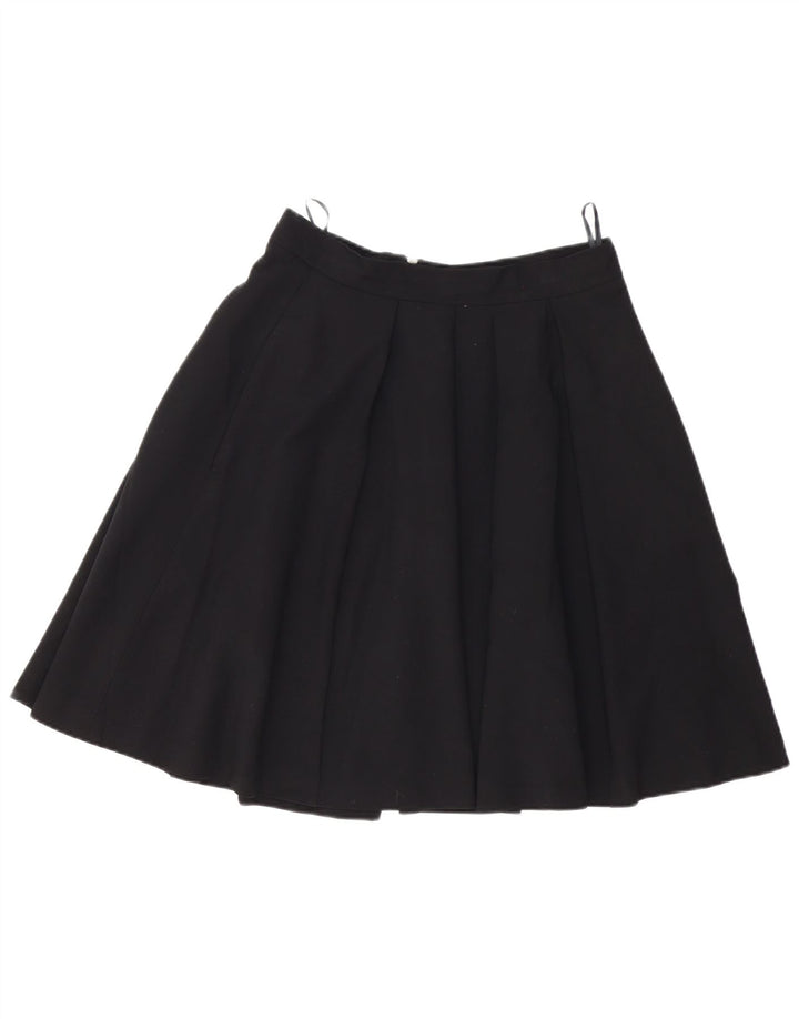 French Connection Kvinder plisseret A-line nederdel UK 12 Medium W28 Sort
