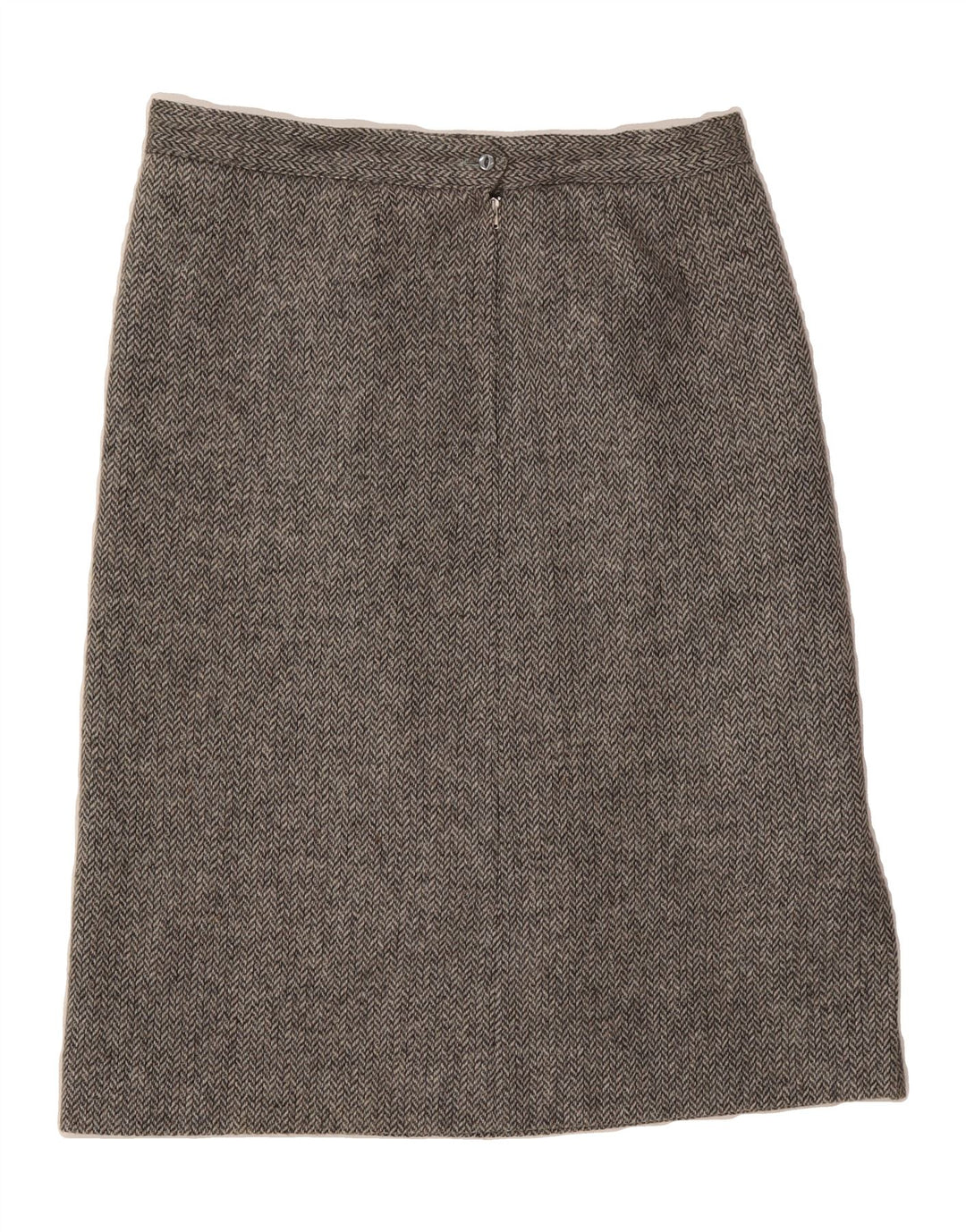 VINTAGE Womens Straight Skirt W27 Small Grey Herringbone Vintage Vintage and Second-Hand Vintage from Messina Hembry 
