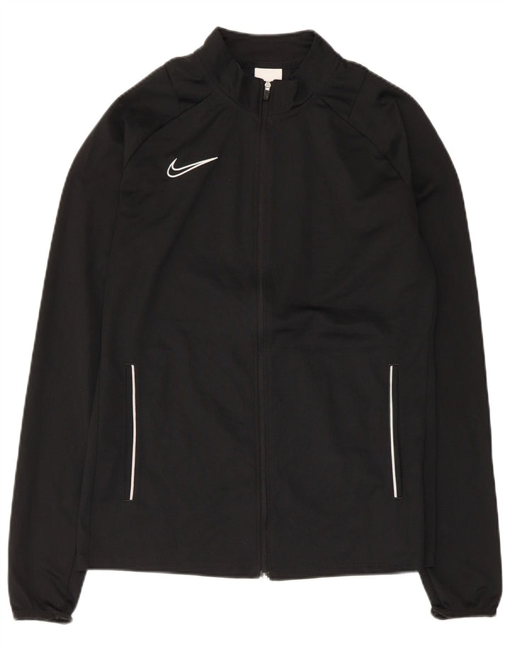 Nike Dame Dri Fit Træningsdragt Topjakke UK 12 Medium Sort Polyester