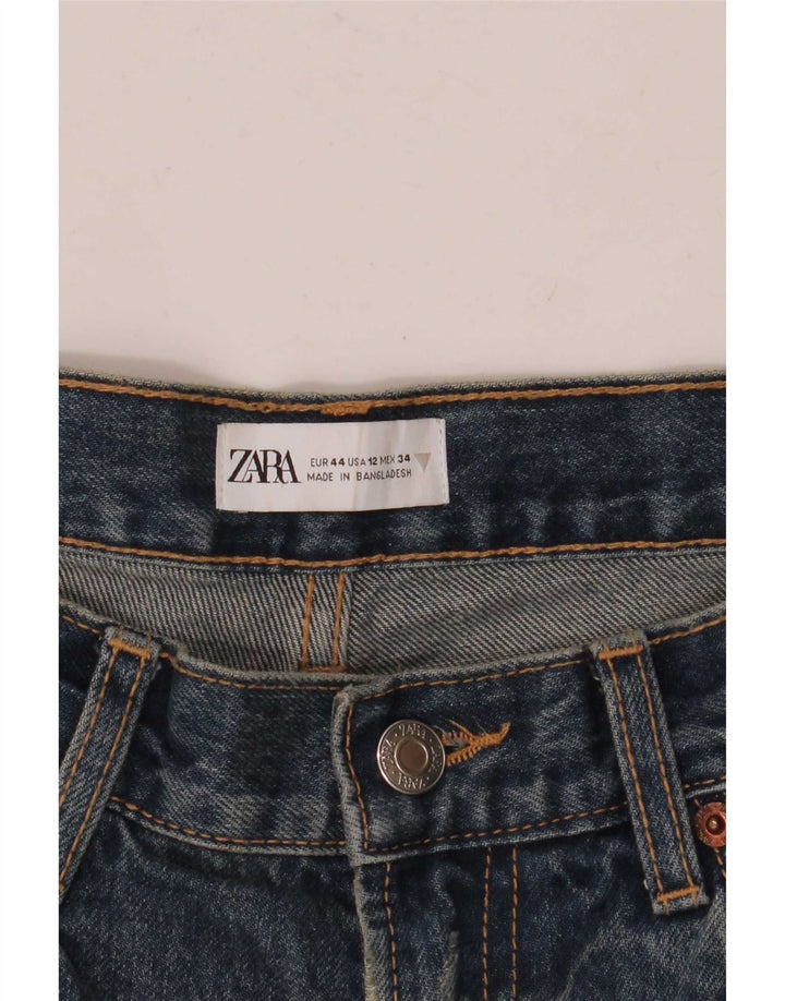Zara Dame Straight Jeans EU 44 XL W34 L32 Blå