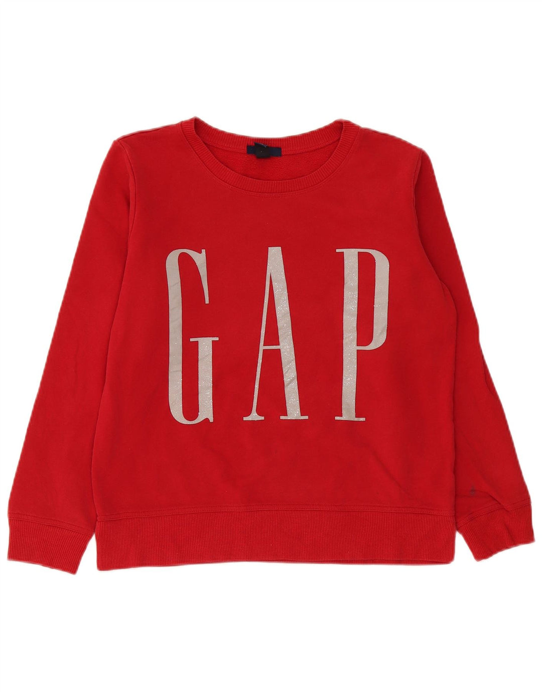 Gap Womens Grafisk Sweatshirt Jumper UK 14 Medium Rød Bomuld
