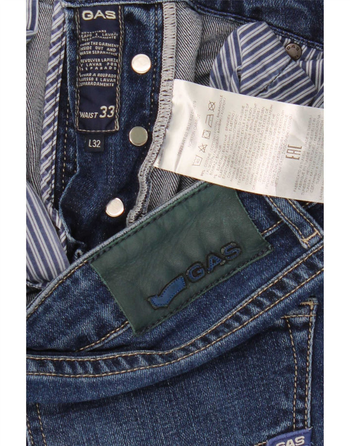 Gas Dame Slim Jeans W33 L28 Blå Bomuld
