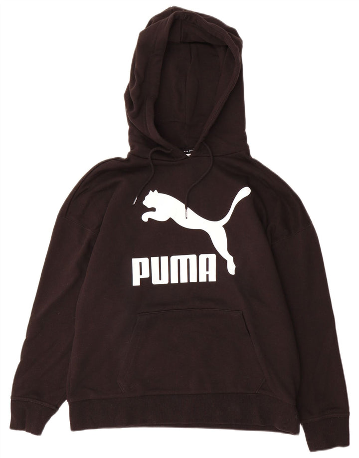 Puma Grafisk hættetrøje til mænd mellem sort bomuld