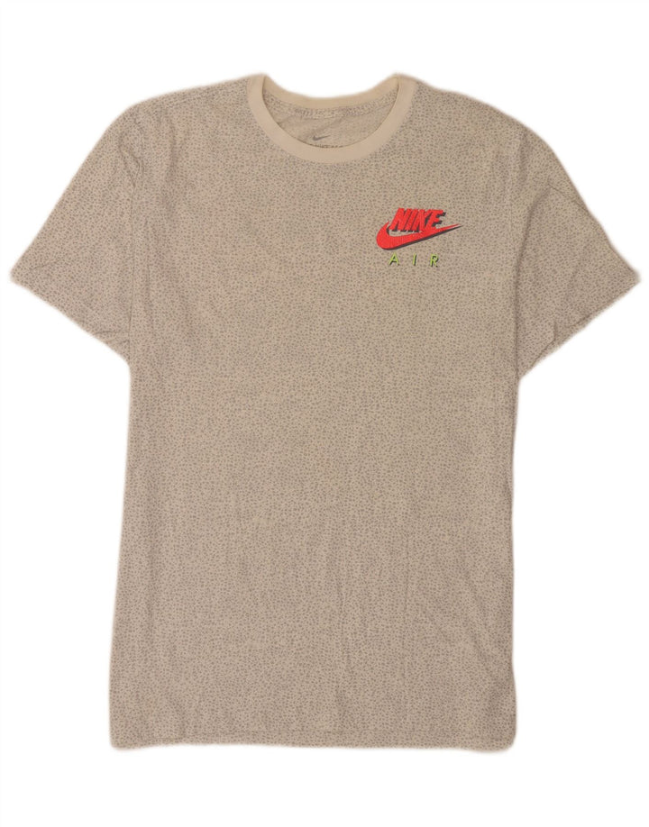 Nike Regular Graphic T-Shirt Top UK 14 Stor grå plettet bomuld
