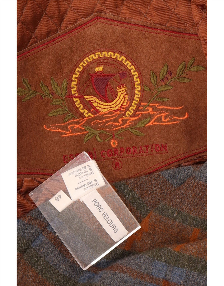 Vintage herre ruskindsjakke IT 48 Medium brun ruskind