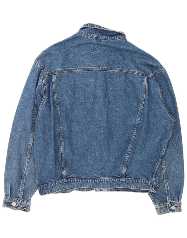 Vintage denimjakke til mænd UK 42 XL blå bomuld