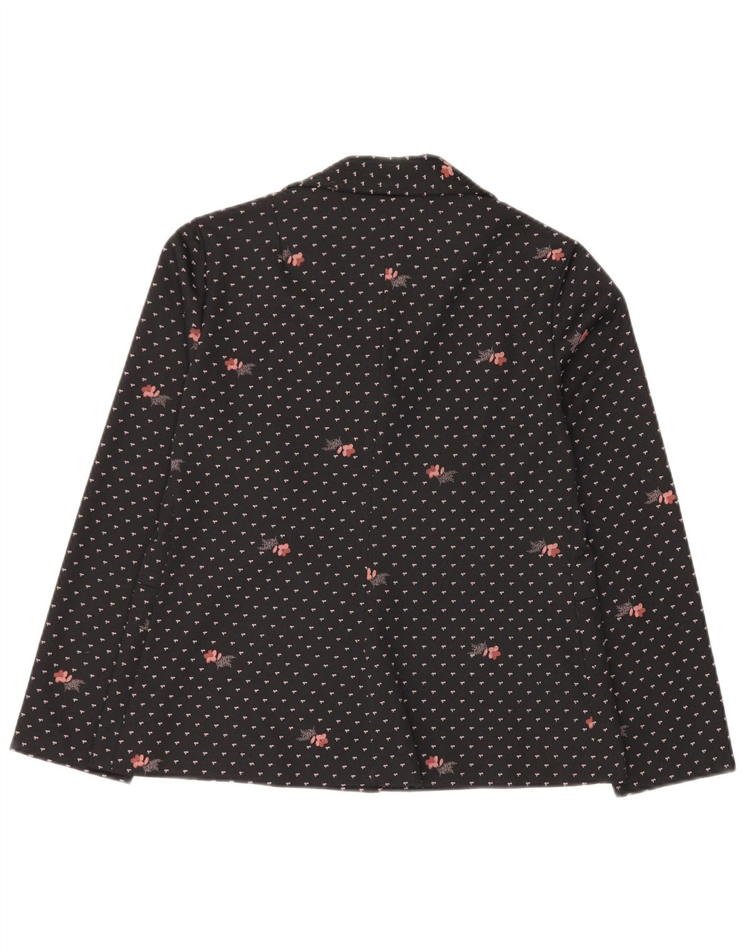 Romy Dame 4 Button Blazer Jacket UK 14 Large Black Floral Polyester