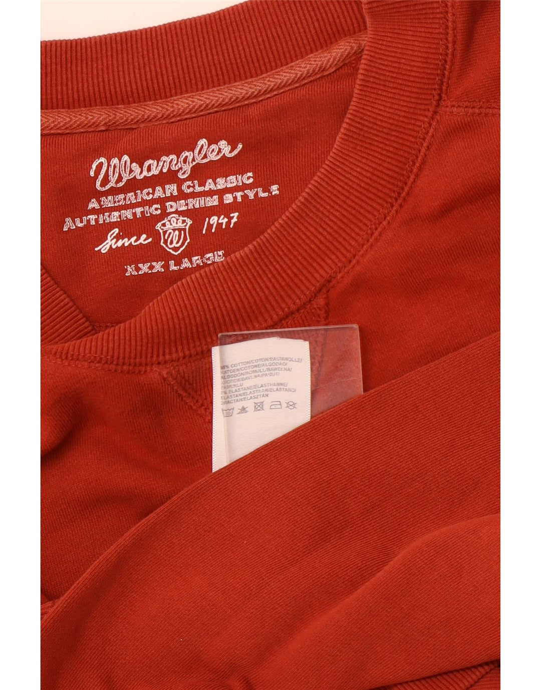 WRANGLER Sweatshirt til mænd 3XL Orange Bomuld