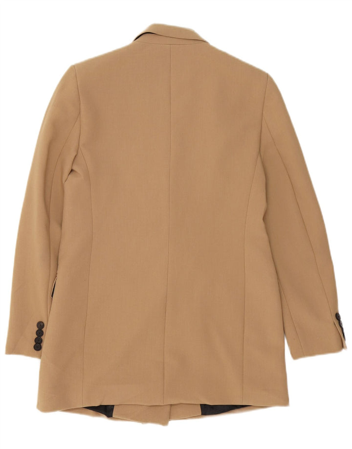 Zara Dame Oversized Double Breasted Blazer Jacket UK 6 XS Beige